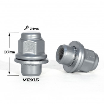 Гайка закрытая мат 12х1,5 L37 с плоской шайбой, ключ 21