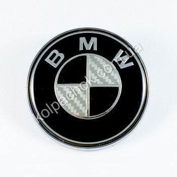 Эмблема BMW черно-белый карбон 73мм. Эмблема BMW черно-белый карбон 73мм.