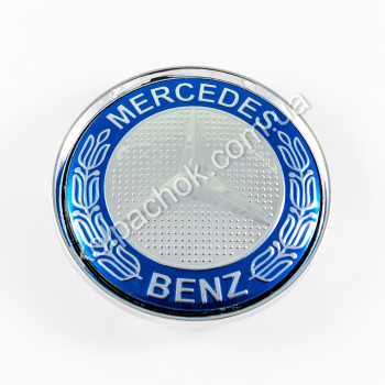 Ковпачок на диски Mercedes-Benz синій кант (63мм)