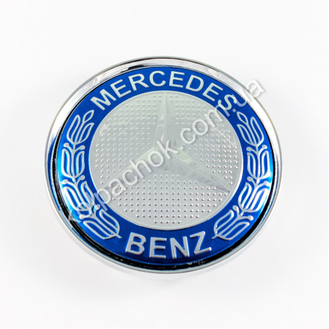 Ковпачок на диски Mercedes-Benz синій кант (63мм)