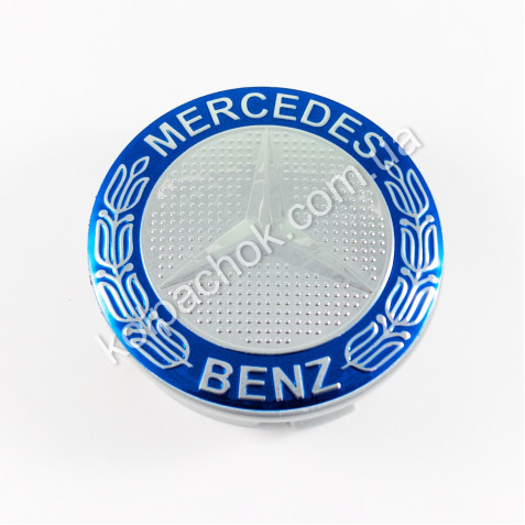 Колпачок на диски Mercedes-Benz синий кант (56мм)