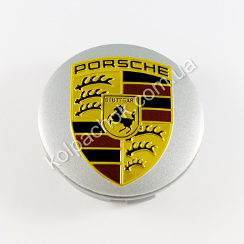 Ковпачок на диски Porsche срібло/кольоровий лого (56мм) Ковпачок на диски Porsche срібло/кольоровий лого (56мм)