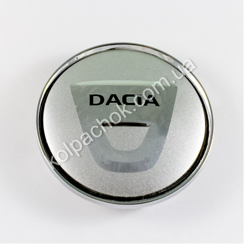Ковпачок на диски Dacia срібло/хром лого (63мм)