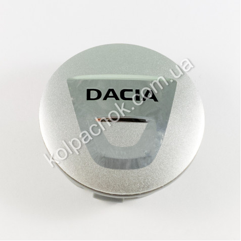 Ковпачок на диски Dacia срібло/хром лого (56мм)