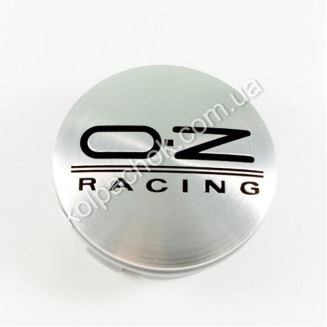 Ковпачок на диски OZ Racing срібло/чорний лого (56мм)