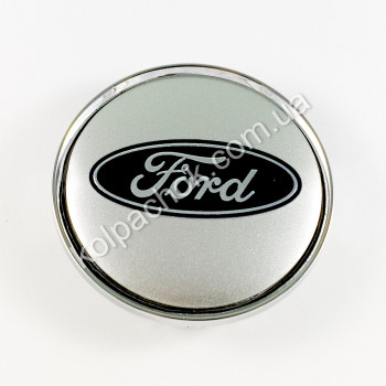 Колпачок на диски Ford серебро/синий лого (63мм) 