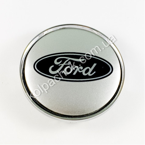 Ковпачок на диски Ford срібло/синій лого (63мм)