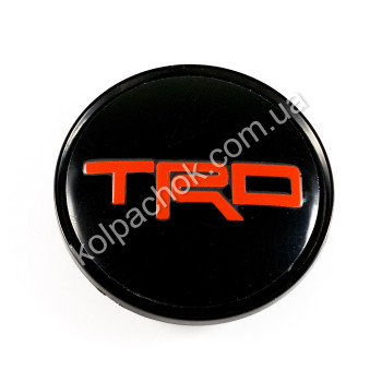 Ковпачок на диски TRD чорний/червоний лого (63мм)