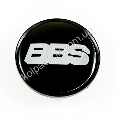 Колпачок на диски BBS черный/хром лого (63мм)