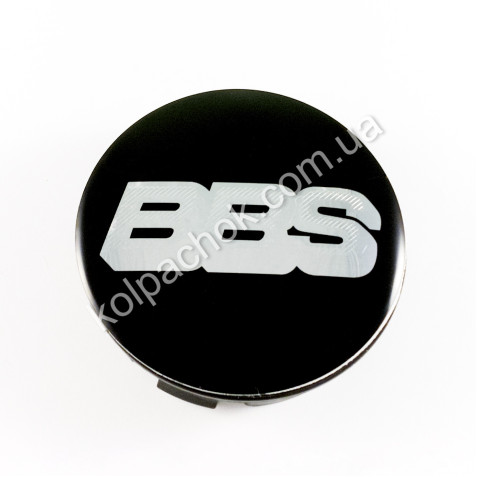 Ковпачок на диски BBS чорний/хром лого (56мм)