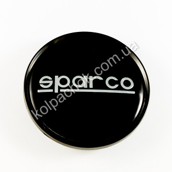 Ковпачок на диски Sparco чорний/хром лого (63мм) Ковпачок на диски Sparco чорний/хром лого (63мм)