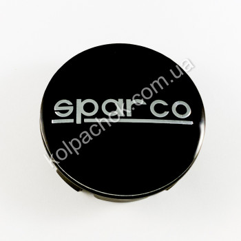 Ковпачок на диски Sparco чорний/хром лого (56мм) Ковпачок на диски Sparco чорний/хром лого (56мм)