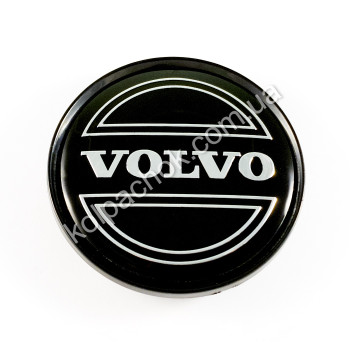 Колпачок на диски Volvo черный/хром лого (63мм) Колпачок на диски Volvo черный/хром лого (63мм)