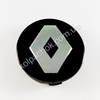 Колпачок на диски Renault черный/хром лого (56мм) Колпачок на диски Renault черный/хром лого (56мм)