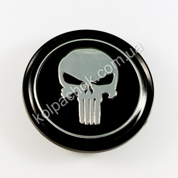 Ковпачок на диски The Punisher чорний/хром лого/2 (60мм) Ковпачок на диски The Punisher чорний/хром лого/2 (60мм)