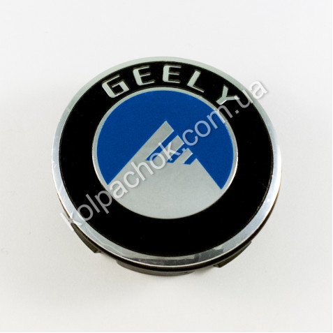 Ковпачок на диски Geely синій лого (56мм)