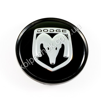 Колпачок на диски Dodge черный/хром лого (63мм)