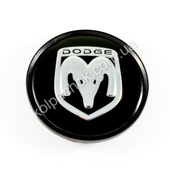 Колпачок на диски Dodge черный/хром лого (63мм)