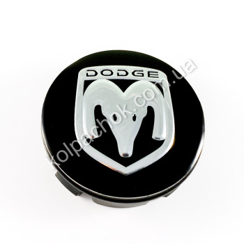 Колпачок на диски Dodge черный/хром лого (56мм)