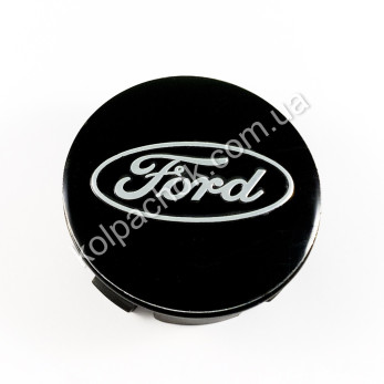 Колпачок на диски Ford черный/хром лого (56мм) Колпачок на диски Ford черный/хром лого (56мм)