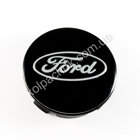 Колпачок на диски Ford черный/хром лого (56мм)