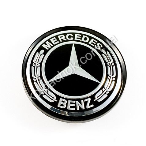 Колпачок на диски Mercedes-Benz нов. обр. черный (63мм)