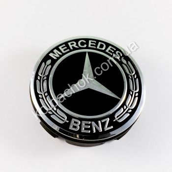 Колпачок на диски Mercedes-Benz нов. обр. черный (56мм) Колпачок на диски Mercedes-Benz нов. обр. черный (56мм)