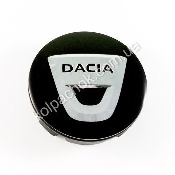 Ковпачок на диски Dacia чорний/хром лого (56мм) Ковпачок на диски Dacia чорний/хром лого (56мм)