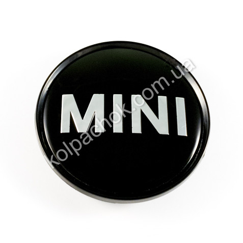 Ковпачок на диски MINI чорний/хром лого/2 (63мм)