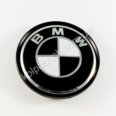 Колпачок на диски BMW черно-белый (63мм)