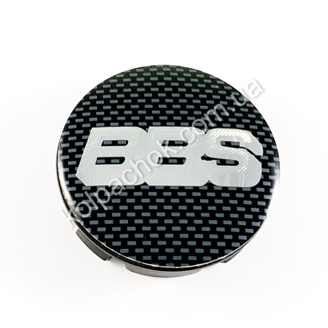 Ковпачок на диски BBS карбон/хром лого (56мм)