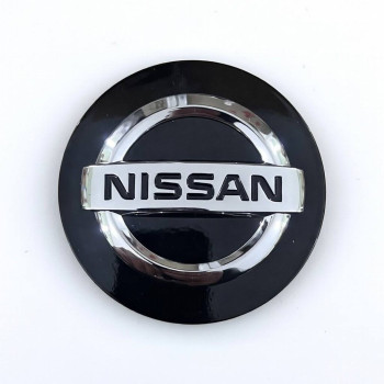 Ковпачок на диски Nissan чорний/хром лого 403426HL6A (63мм) (Оригінал) Ковпачок на диски Nissan чорний/хром лого 403426HL6A (63мм) (Оригінал)