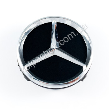 Ковпачок на диски Mercedes-Benz чорний глянець (62мм) Ковпачок на диски Mercedes-Benz чорний глянець (62мм)