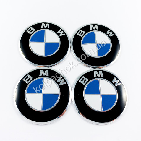 Наклейки для ковпачків на диски BMW (65мм)