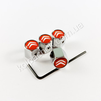 Ковпачки на ніпеля Citroen червоний лого
