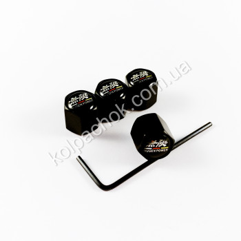 Ковпачки на ніпеля Mugen Power чорні Ковпачки на ніпеля Mugen Power чорні