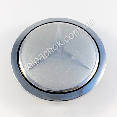 Ковпачок Mercedes-Benz срібло/хром лого для Audi дисків 4B0601170A / 8T0601170A (69мм)
