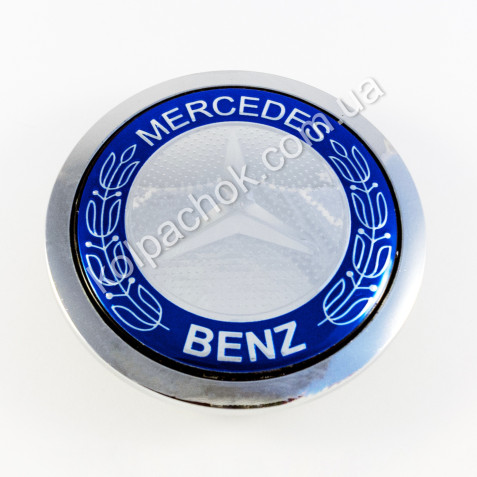 Ковпачок Mercedes-Benz синій кант/хром лого для Audi дисків 4B0601170A / 8T0601170A (69мм)