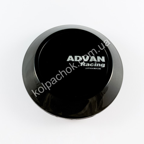Колпачок на диски Advan Racing конус/черный/черный лого (72-77мм)