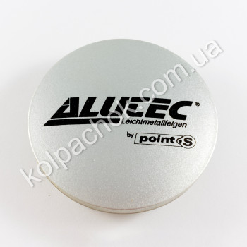 Ковпачок на диски Alutec N23 срібло/чорний лого Ковпачок на диски Alutec N23 срібло/чорний лого