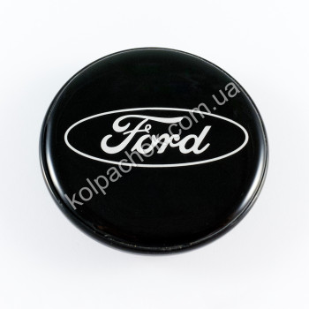 Колпачок на диски Ford черный лого (50-62мм) Колпачок на диски Ford черный лого (50-62мм)
