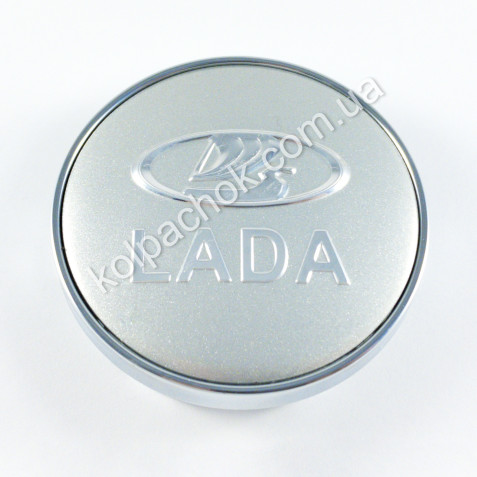 Ковпачок на диски Lada срібло/хром лого (60мм)