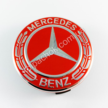 Колпачок на диски Mercedes-Benz красный A1714000025 (75мм) Колпачок на диски Mercedes-Benz красный A1714000025 (75мм)