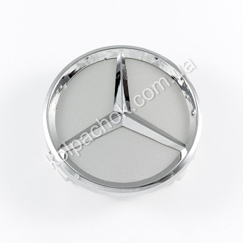 Колпачок на диски Mercedes-Benz серебро/хром лого (62мм) Колпачок на диски Mercedes-Benz серебро/хром лого (62мм)