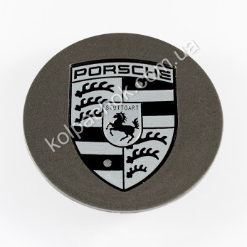 Колпачок на диски Porsche графит/серый лого 7PP601150A (76мм) 