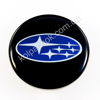 Колпачок на диски Subaru черный/синий лого (51-59мм) Колпачок на диски Subaru черный/синий лого (51-59мм)