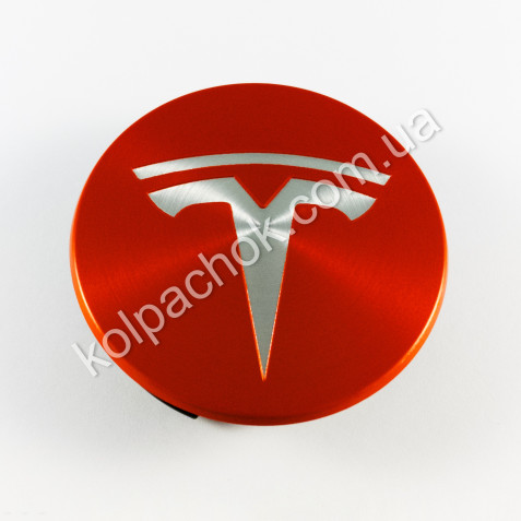 Ковпачок на диски Tesla червоний (57мм)