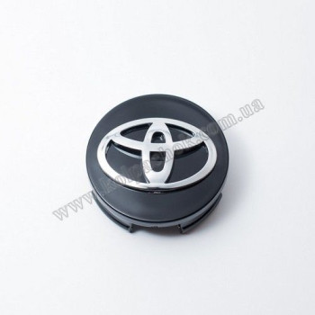 Ковпачок на диски Toyota чорний/хром лого 42603-33180 (58-62мм) Ковпачок на диски Toyota чорний/хром лого 42603-33180 (58-62мм)