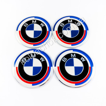 Наклейки для колпачков на диски BMW M 50 Year Anniversary (60мм)