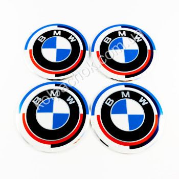Наклейки для колпачков на диски BMW M 50 Year Anniversary (65мм) Наклейки для колпачков на диски BMW M 50 Year Anniversary (65мм)